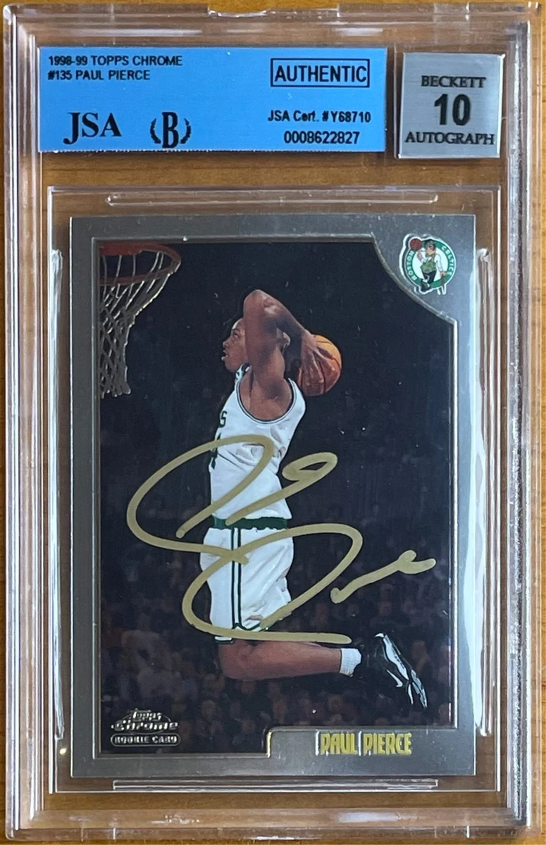 Topps Paul Pierce Basketball Autographed Sports Trading Cards