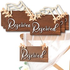 Reserved Seating Signs For Chairs - 6 Pcs Row Reserved Signs For Wedding Chai...