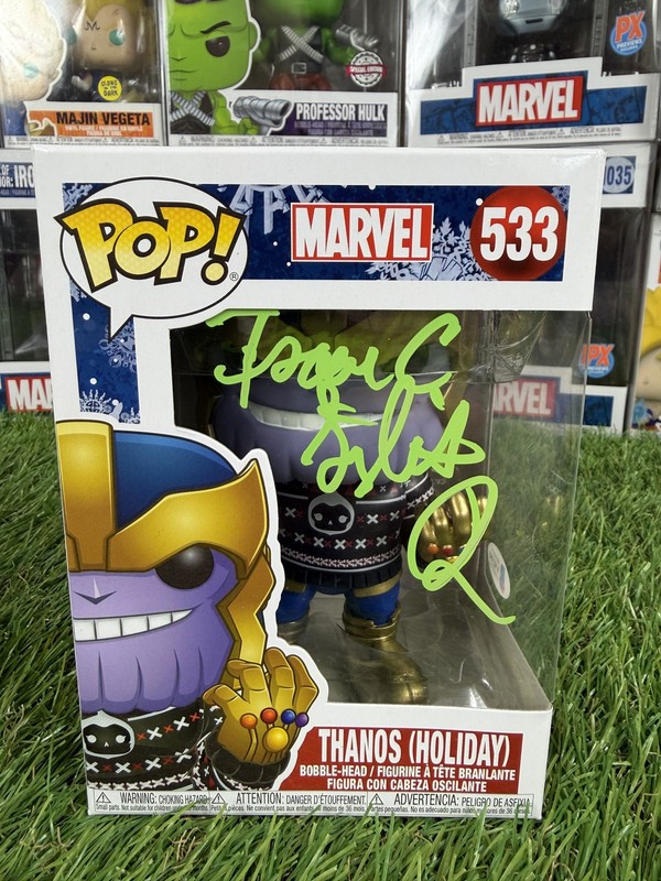 Funko Pop Marvel Thanos Holiday 533 Signed Isaac C Singleton Jr Beckett BAS Auto