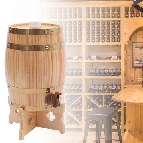 5L/1.32Gal Aging Barrel Wooden Whiskey Barrel Bourbon Wine Barrel Home