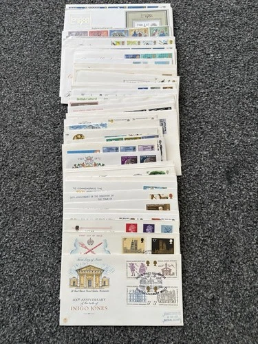 Job Lot of 48 UK GB First Day Covers & Covers FDC's 1971 - 1980 Lot #N56