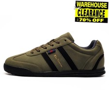 Ben Sherman Original Keeler Mens Trainers Designer Casual Sneakers Green