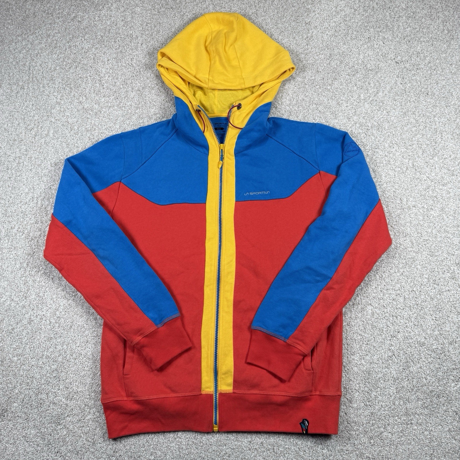 Chaqueta con Capucha La Sportiva Para Hombre Cremallera Completa Bloque de Color Mediana