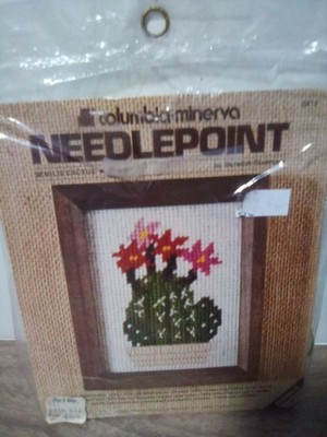 Vintage Needlepoint Kit  Columbia Minerva Senilis Cactus Opened/New 1975