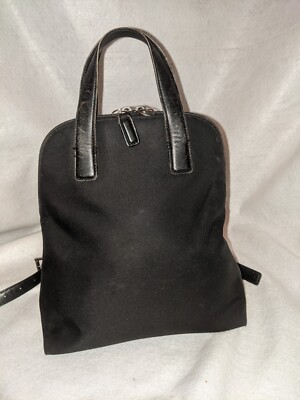 Coach Mercer Black Nylon Backpack Black Leather Trim 7404 | eBay