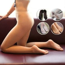 Women Men Seamless Ultra Sheer 5 Toe Glove Pantyhose Transparent Tights Stocking