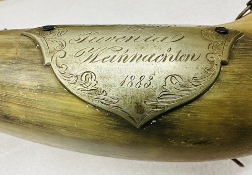 Antiguo Reloj Suizo JUVENIA NAVIDAD Regalo a J. H. Kopp 1883 - Cuerno con Etiqueta Esterlina - Imagen 4 de 14