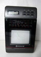 Shuraki Télévision 11.5 cm Noir et Blanc avec Radio reveil