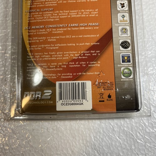 OCZ High Performance DDR2 Memory CL1118P .8G 100175 Ballistix Tracer Dual - Picture 5 of 5