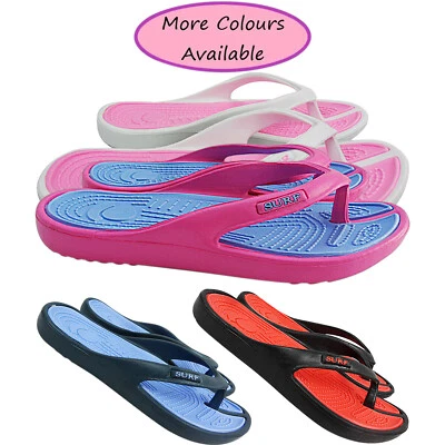 Surf Eva Womens Mens Casual Toe Post Flip Flops Summer Beach Sandals Slippers