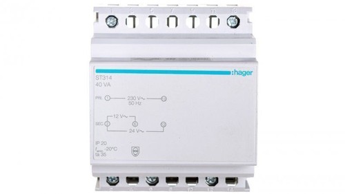 Sicherheitstransformator 230/12-24V AC 40VA ST314
