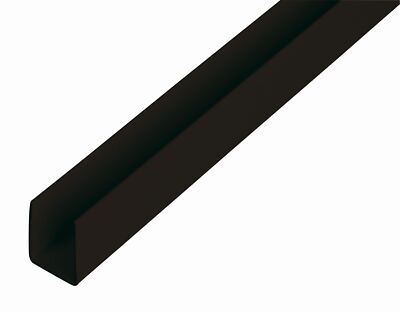 Alberts 11 x U-Profil | Kunststoff, schwarz | 1000 x 18 x 10 mm 