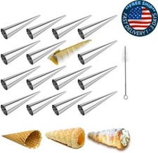 Moldes para cuernos de crema, tama o grande de 5 pulgadas, paquete de 16