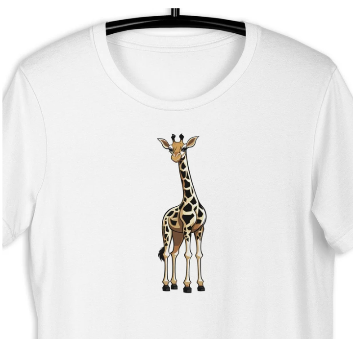 T-Shirt Unisex Giraffe T-shirt, Funny Cute Giraffes, Giraffe Tees, Giraffe Lover