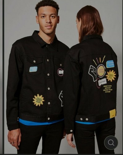 WESC BLACK TRUCKER FREEDOM RIDERS DENIM 