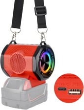 Cordless Portable Bluetooth Speaker Stero Player Loudspeaker for Milwaukee 18v