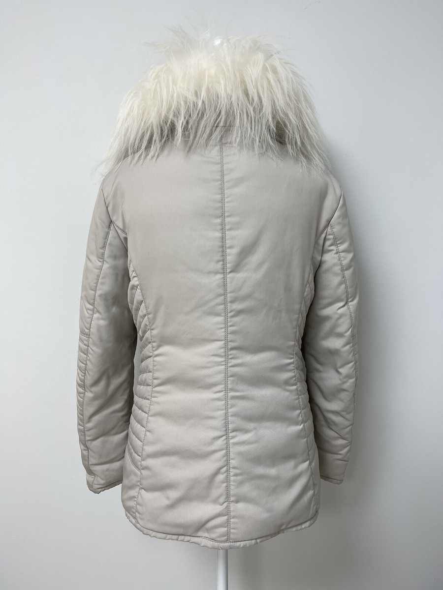 MONCLER Choisia Goat Fur Collar Down Asymmetric Jacket NEW MONCLER Choisia Goat Fur Collar Down Asymmetric Jacket NEW