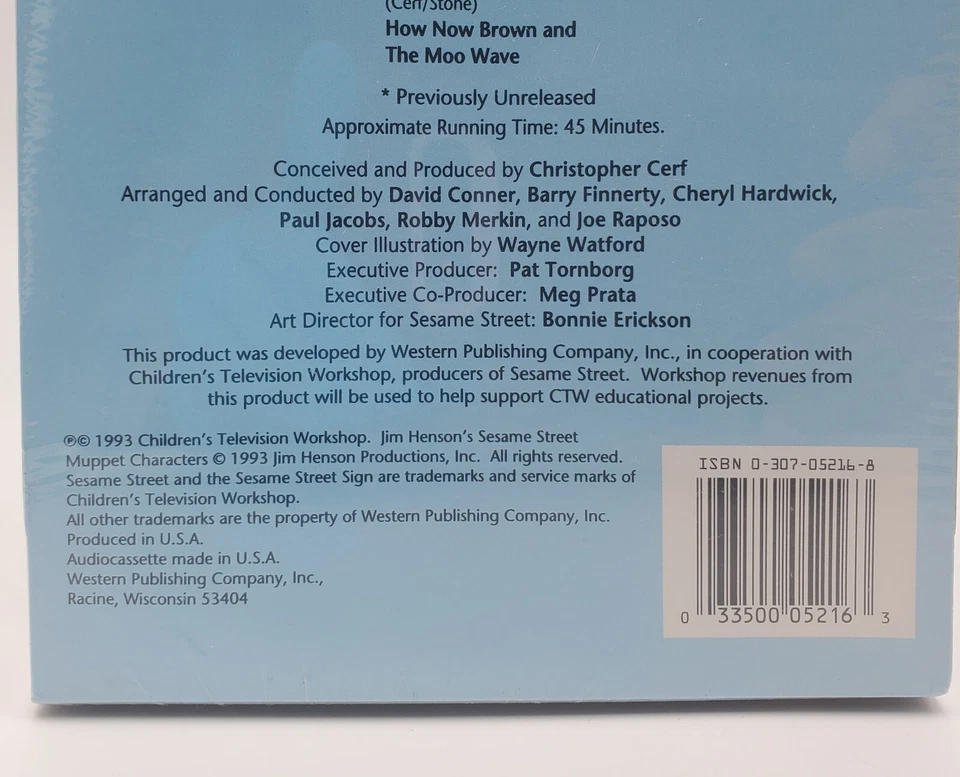 1993 Vintage Sesame Road Cassette Tape Golden Music Raposo The Beatle SEALED - Image 4 of 4