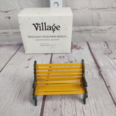 Dept 56 Village City Wrought Iron Park Bench #4025440 D56
