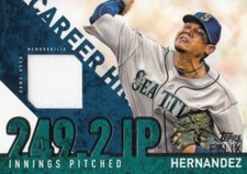 Felix Hernandez 2015 Topps Series 1 Career High Relic Card #CRH-FH