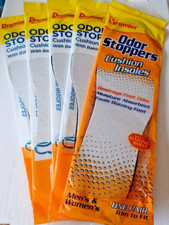 5 Pack Premier Odor Stoppers Foam Cushion Insoles Moisture Absorbent Baking Soda