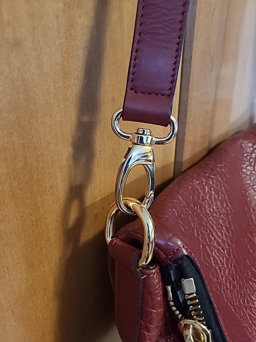 ALBERTO Bellucci Purse HANDMADE Italy Red Pebbled Leather