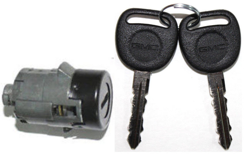 Genuine GM / Strattec Door Lock Cylinder With 2 Logo Keys – Made In USA