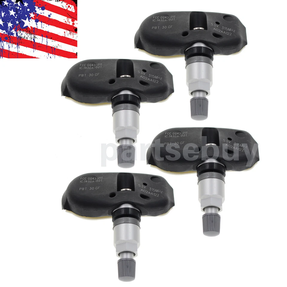 4 pcs TPMS Tire Pressure Sensors for 2005-2014 Honda Pilot Odyssey Acura TL MDX - Image 3 of 4
