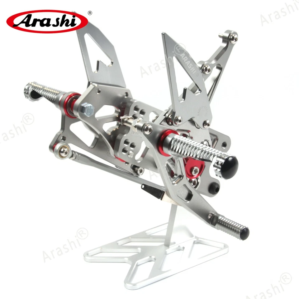 Arashi V2.0 Adjustable Rearsets Footrest for Suzuki GSXR1000 2007 2008 GRAY - Image 3 of 4