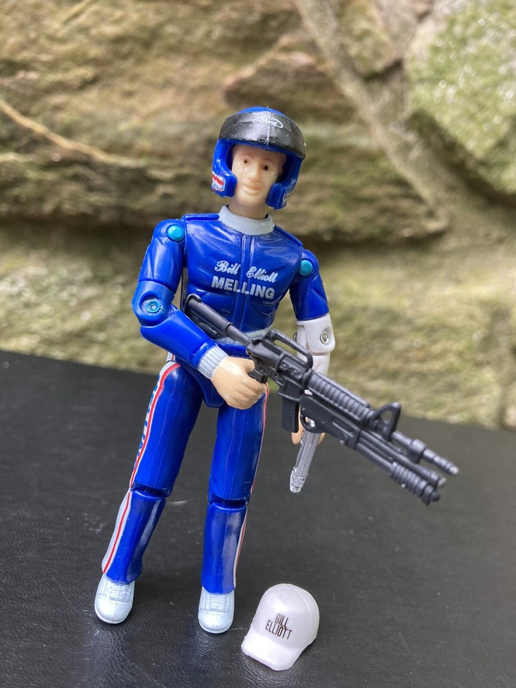 Vintage 1991 BILL ELLIOTT Racing Superstars 3.75” Action Figure GI Joe KO