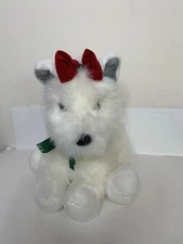 Westie Dog Girl Vintage Commonwealth 1997 Plush Stuffed Puppy White Animal 16"