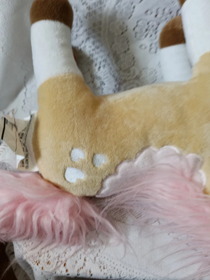 New Circo Wild Horses Pretty Girls decorative 14" throw pillow plush tan, pink - Image 2 of 4