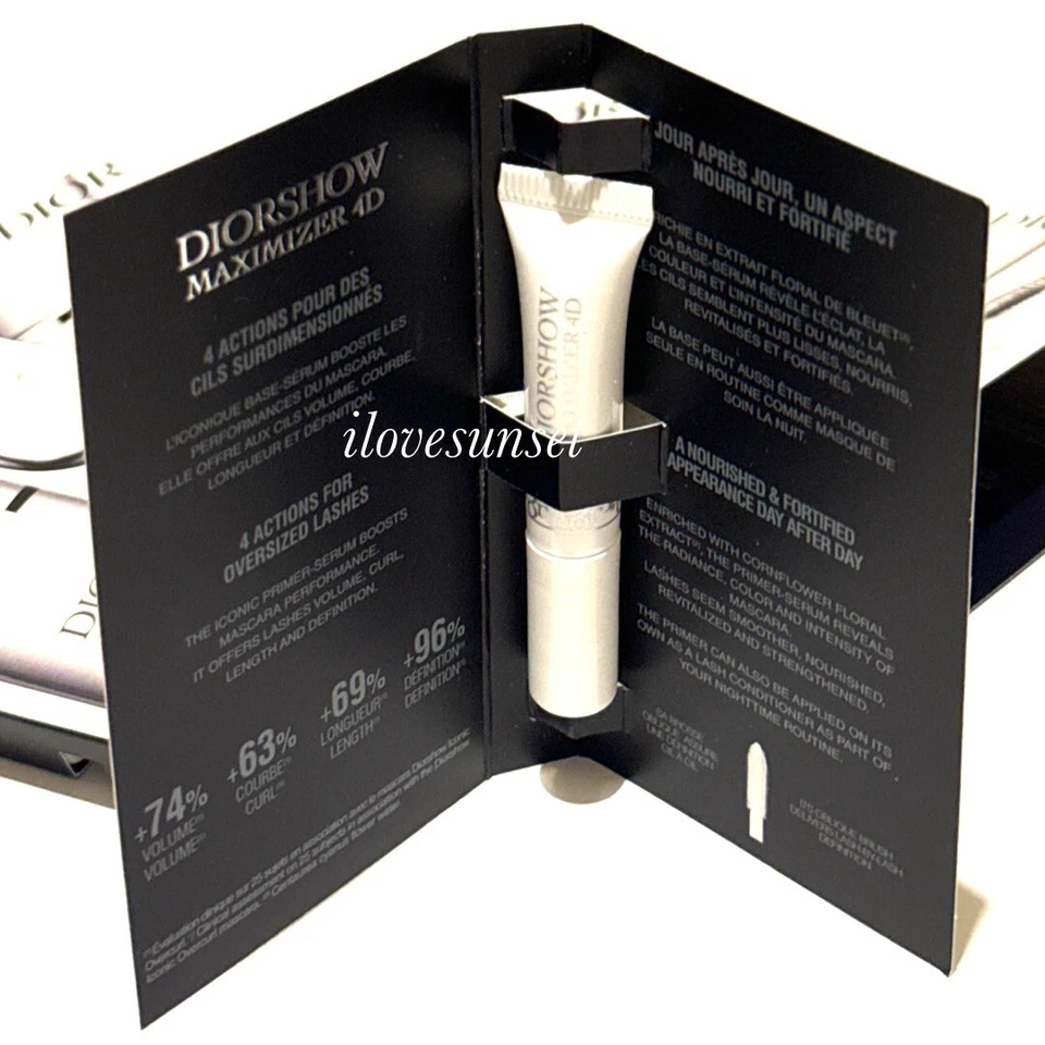 4 Travel Size {DIOR} Diorshow Maximizer 4D Lash Primer Serum 24H Wear Lash Care - Image 4 of 4