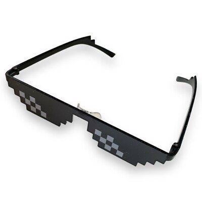 8 Bit Party Sonnenbrille Pixel Brille Glasses Thug Life Meme Youtube Boss Retro