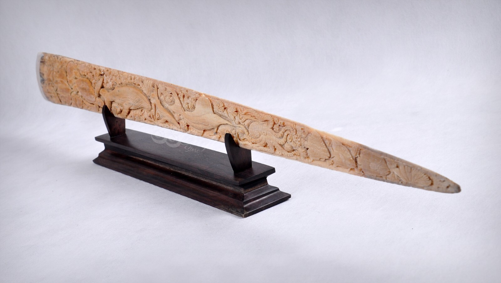 Swordfish Bill Real Marlin Bone Carved Marine Nautical 30'' Antique