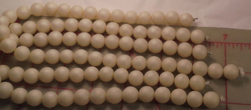 12 Hilos 15" Vintage Imitación Almeja Perlas Mate Efecto Luz de Luna 12mm Mediano Japón Foto 3 de 4