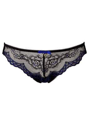 ''Top Qualiät'' Gossard sexy Lace Slip schwarz/ leuchtendes blau