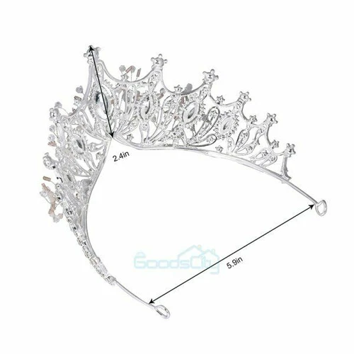 Coronas Tiaras Cristal Perla Novia Boda Corona para Mujer Princesa Tiara - Imagen 63 de 76