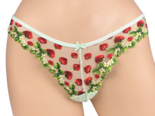 VICTORIA'S SECRET DREAM ANGELS STRAWBERRY EMBROIDERED BRAZILIAN PANTY XS S M L