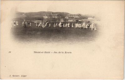 CPA AK ALGERIA TENIET-el-HAAD Jeu de la Koura (1145526)