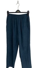 Alfred Dunner Women's Dark Blue Peacock Elastic Waist Dress Pants Size 12