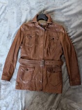 Heinz Bauer Manufakt Unikat Damen Lederjacke Cabriojacke Cognac 42
