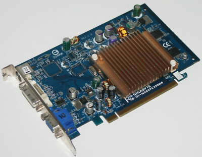 GIGABYTE GV-NX62TC256D8 GeForce 6200, Grafikkarte PCI-E 256 DVI VGA S-VIDEO