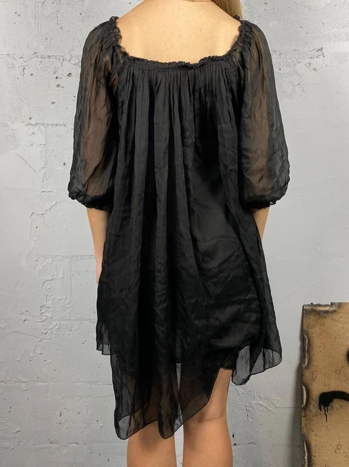 Vestido Avant Garde Marc Jacobs Malla Asimétrico Negro Talla XS Foto 2 de 3