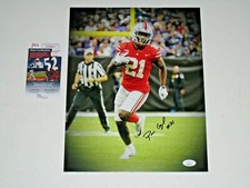 Parris Campbell signed Ohio State Buckeyes 11x14 Football photo JSA #FF00891 OSU
