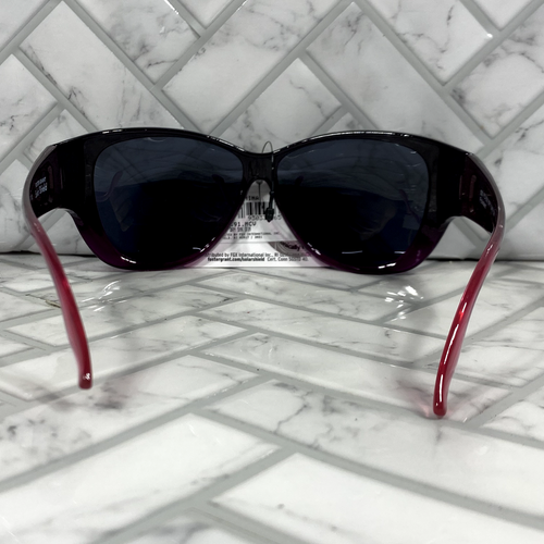 NWT Foster Grant Solar Shield Fits Over Sunglasses FO-008 BRY SMK DIM Purple - Picture 4 of 7