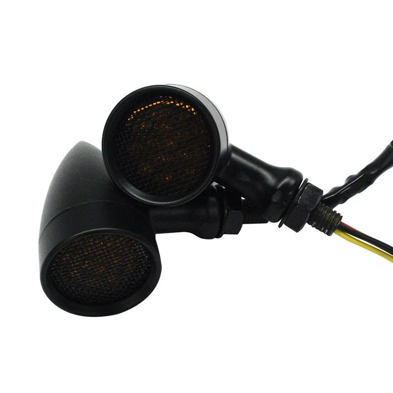 10mm 12V LED Yellow Light Brake Running Turn Signals For Bobber Honda VT600 750 - Image 3 of 4