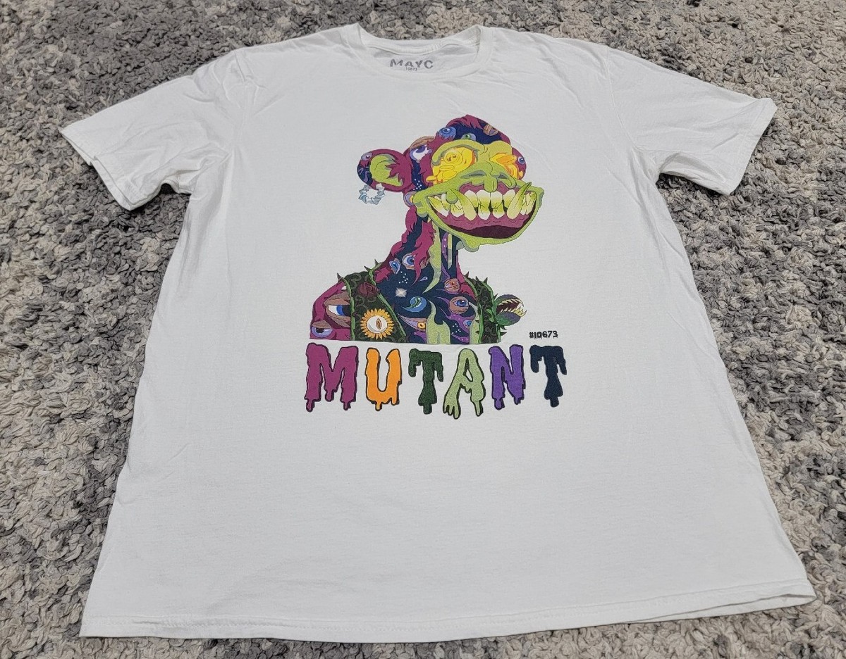 Mutant Ape Yacht Club Men's T-Shirt Size* L White MAYC NFT Mutant Ape Yacht Club Men's T-Shirt Size* L White MAYC NFT