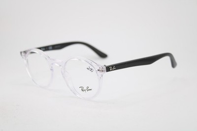 NEW RAY-BAN JUNIOR RB 1594 3541 CLEAR BLACK ROUND AUTHENTIC EYEGLASSES 42-19