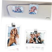 2Pcs Car Picture Holder, Magnetic Car Photo Holder, Car Visor Photo 2 Pack